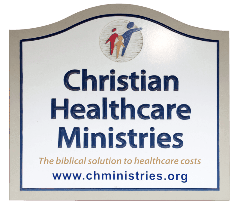 A logo of Christian healthcare ministries