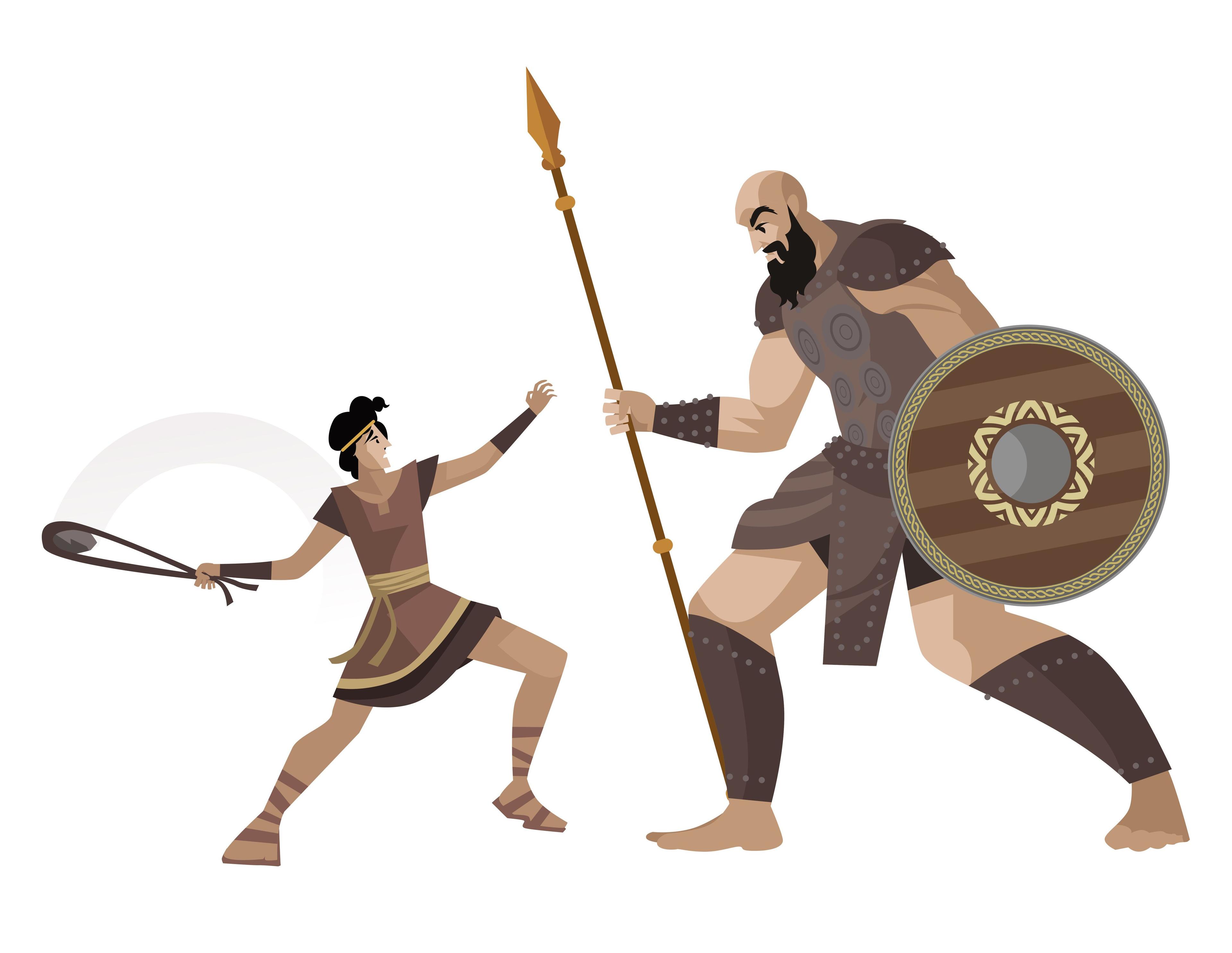 Illustration of David vs. Goliath