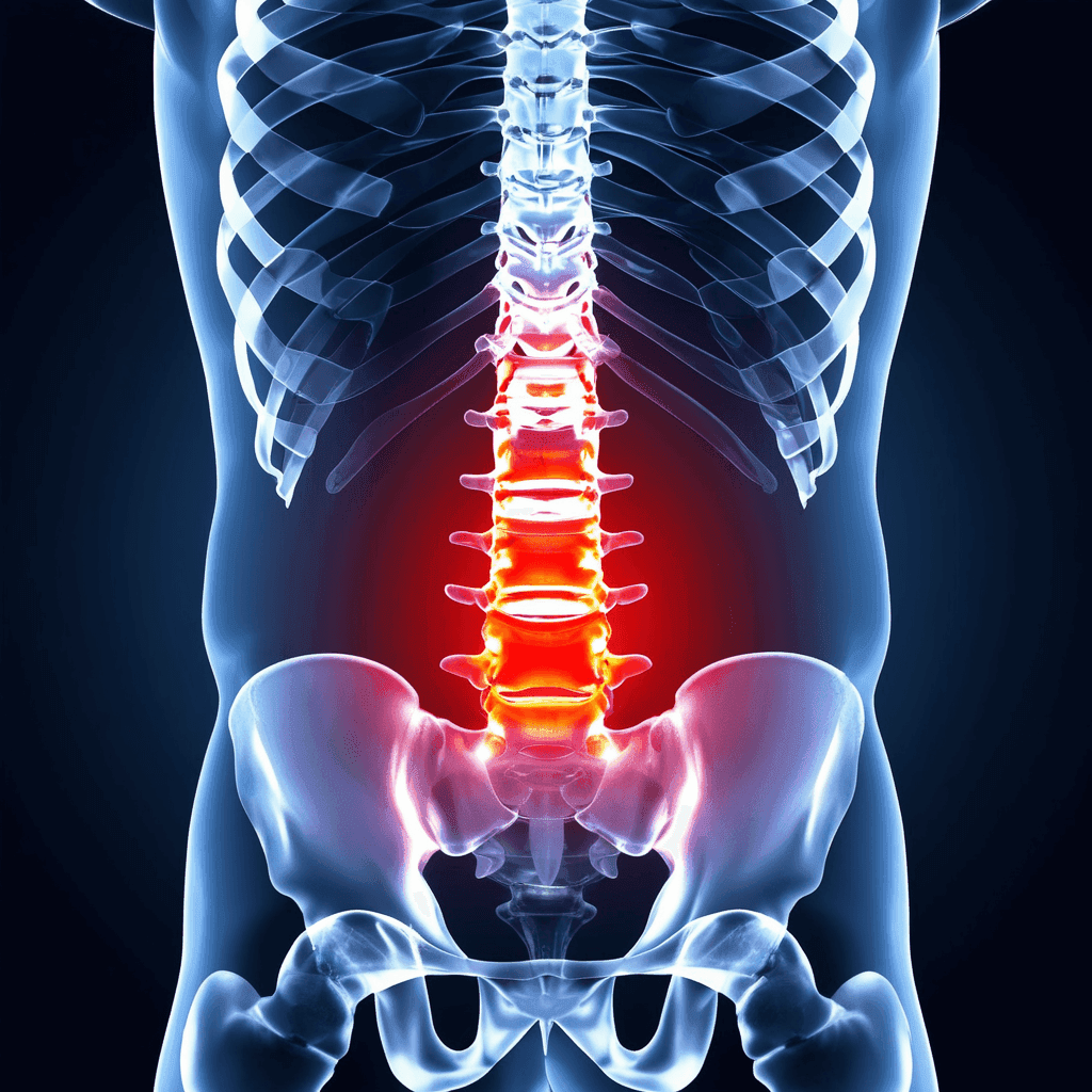 Illustration of lower back pain