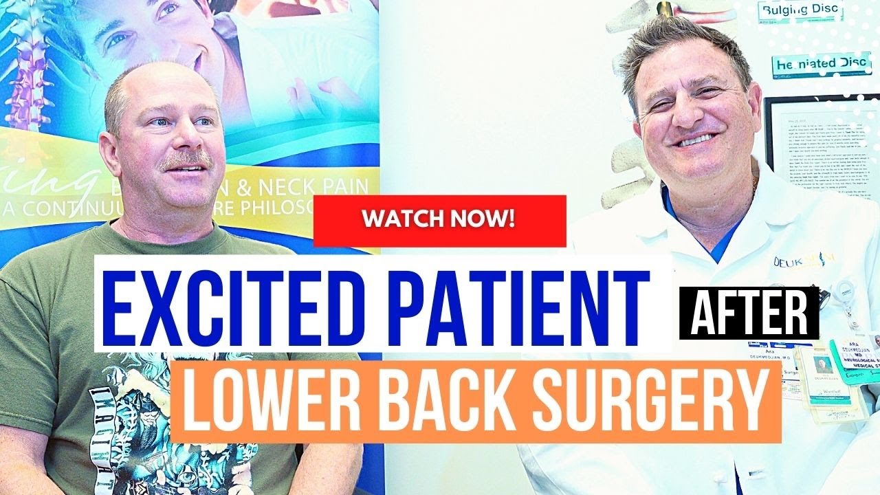 Excited Patient Recovers from Lower Back Surgery for Damage Disc! Solution?