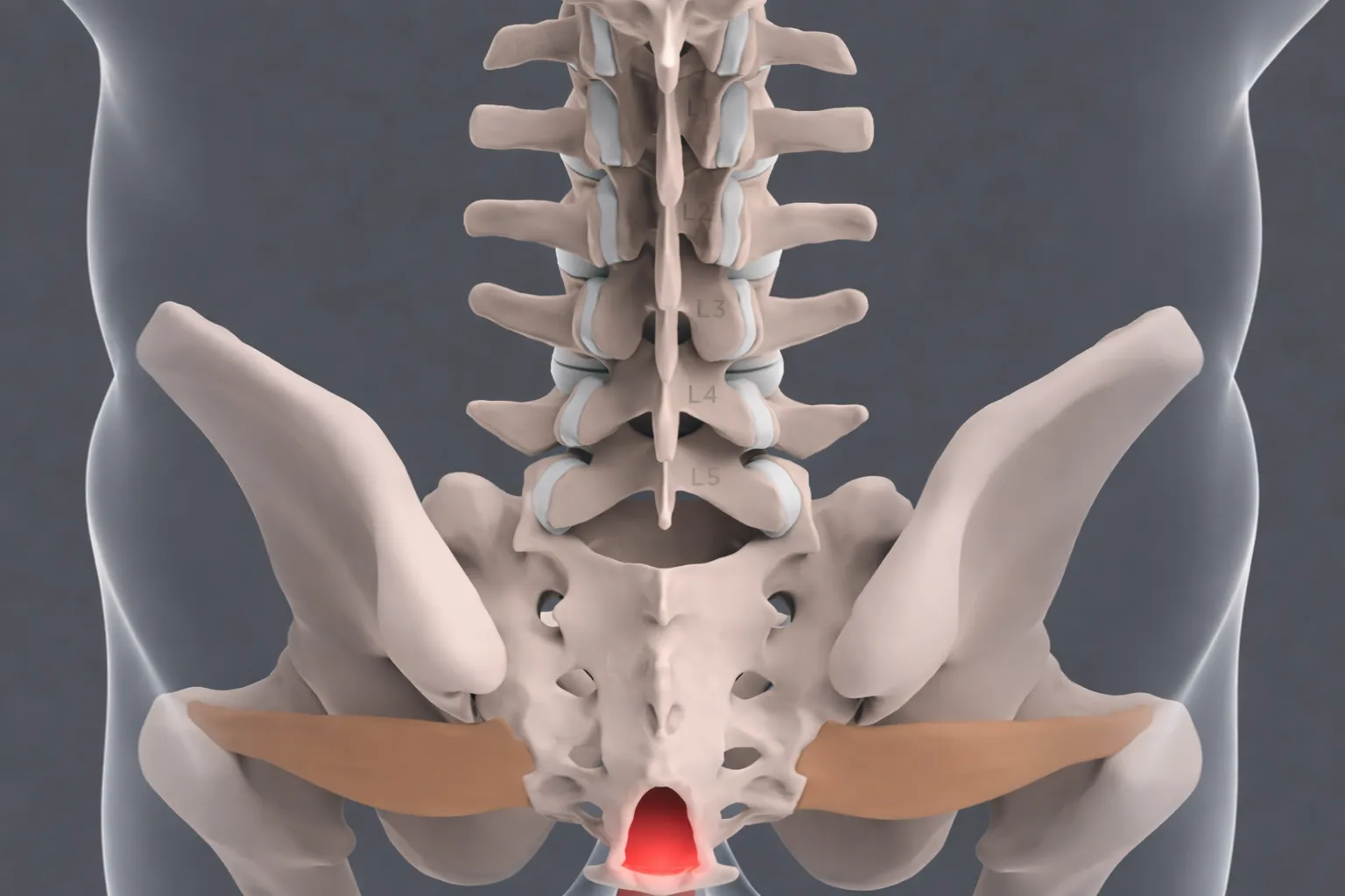 Coccydynia anatomy illustration