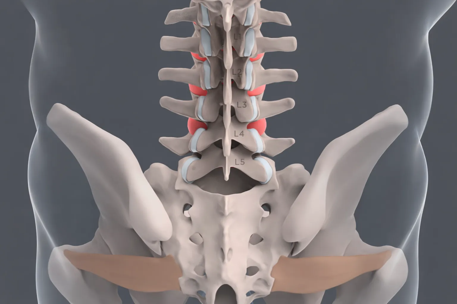 Lumbar disc anatomy illustration