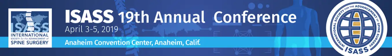 Banner for ISASS 19th Annual Conference, April 3-5, 2019, at Anaheim Convention Center, California.