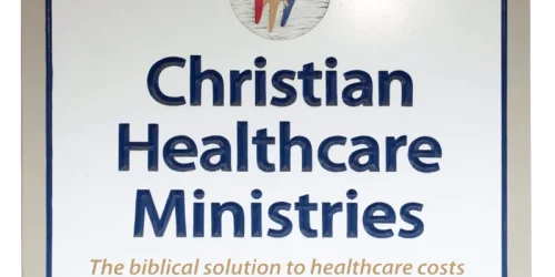 A logo of Christian healthcare ministries
